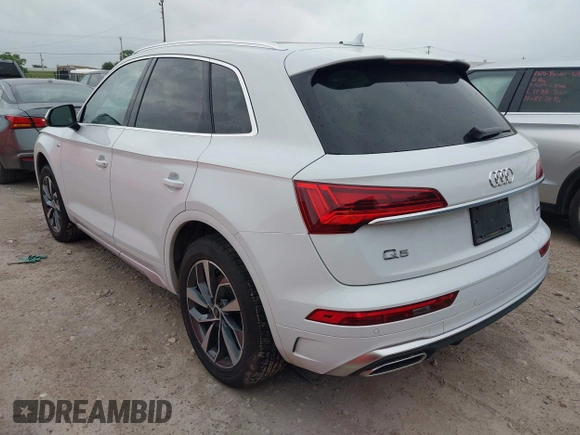 2023 Audi Q5 S line Premium Plus with VIN WA1EAAFY9P2053732, listed as a IAAI auction lot 42075720 with 51,553 mi miles. Bid and sale history available at carsss.com. Image 3.
