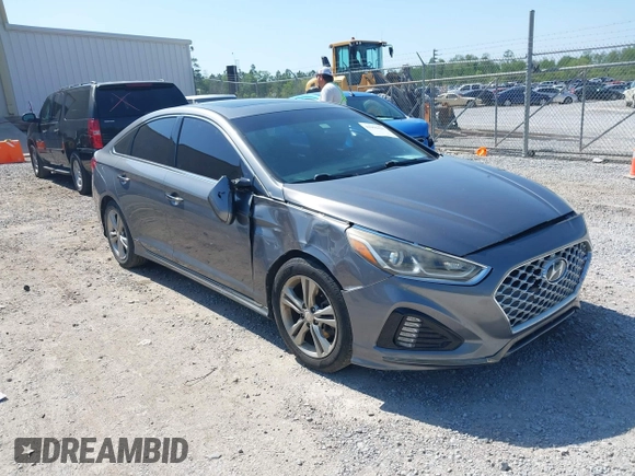2018 Hyundai Sonata Sport with VIN 5NPE34AFXJH675527, listed as a IAAI auction lot 41996427 with 127,757 mi miles and . Bid and sale history available at carsss.com. Image 1.
