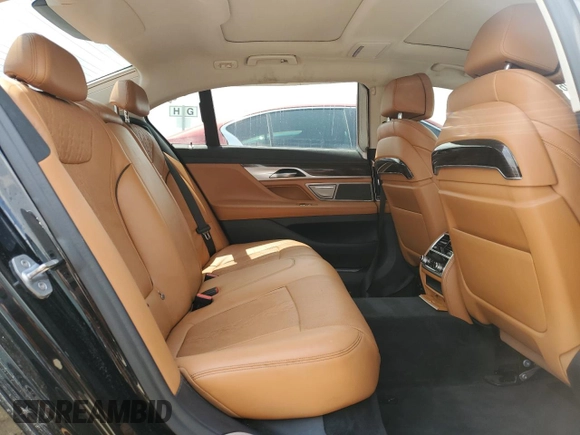 2020 BMW 7 Series 740i with VIN WBA7T2C07LGL17103, listed as a Copart auction lot 54065375 with 53,598 mi miles and Salvage Title. Bid and sale history available at carsss.com. Image 10.