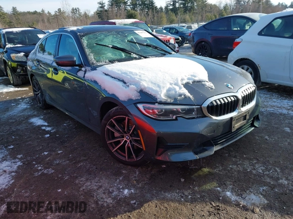 2021 BMW 3 Series 330i xDrive with VIN 3MW5R7J02M8C21224, listed as a IAAI auction lot 41387217 with 22,540 mi miles. Bid and sale history available at carsss.com. Image 1.