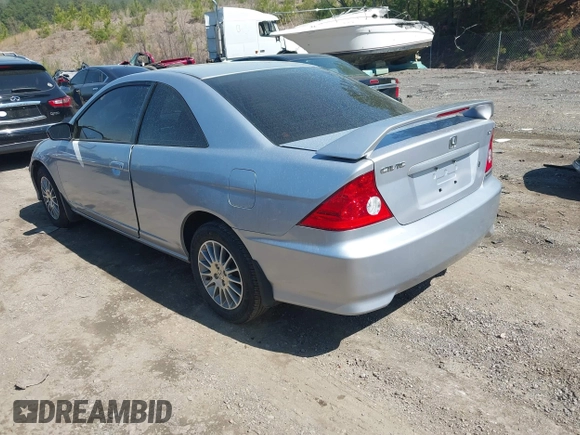 2005 Honda Civic Cpe LX with VIN 1HGEM22555L080708, listed as a IAAI auction lot 41884559 with 273,112 mi miles. Bid and sale history available at carsss.com. Image 3.