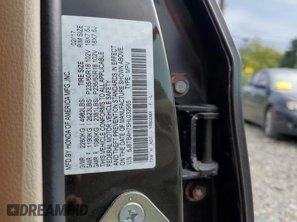 2017 Acura RDX Advance with VIN 5J8TB4H75HL032955, listed as a Copart auction lot 68704004 with 103,090 mi miles and Salvage Title. Bid and sale history available at DreamBid. Image 15.