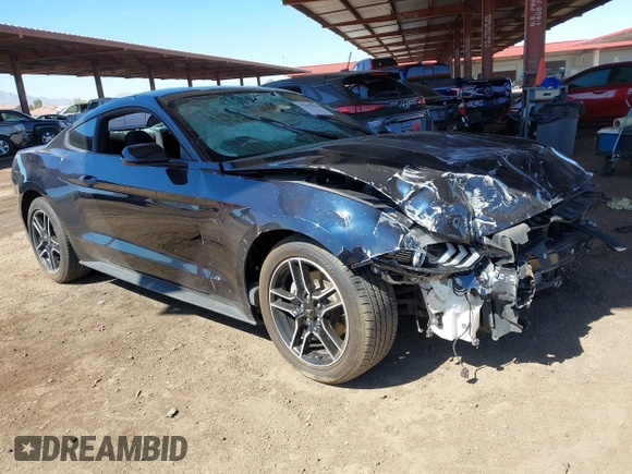 2021 Ford Mustang EcoBoost with VIN 1FA6P8TH2M5104154, listed as a IAAI auction lot 41869810 with 15,561 mi miles and . Bid and sale history available at DreamBid. Image 1.