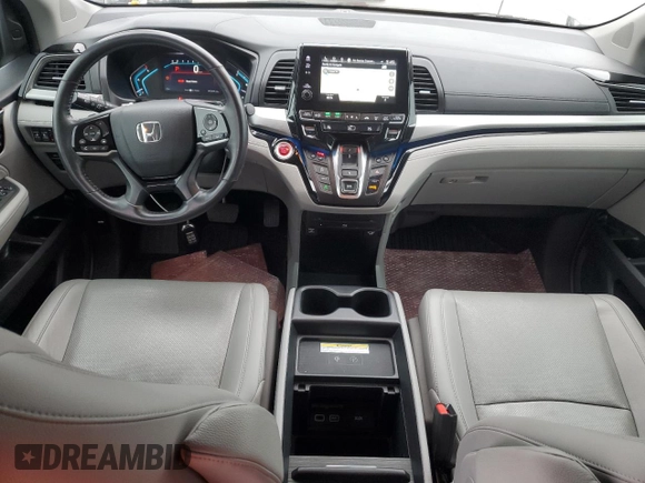 2019 Honda Odyssey Elite with VIN 5FNRL6H93KB000017, listed as a Copart auction lot 45042005 with 93,599 mi miles and Salvage Title. Bid and sale history available at DreamBid. Image 8.