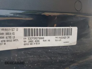 2013 FIAT 500 Pop with VIN 3C3CFFDR5DT560049, listed as a IAAI auction lot 42402976 with 105,731 mi miles and . Bid and sale history available at DreamBid. Image 9.