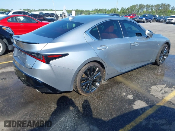 2022 Lexus IS 350 F Sport z VIN JTHGZ1B26N5053772, wystawiony jako IAAI lot #41966565 z przebiegiem 45 020 mil mil oraz . Historia ofert i sprzedaży dostępna na DreamBid. Obrazek 4.