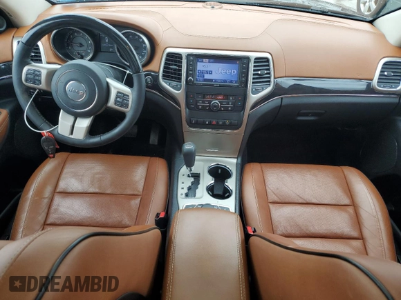 2013 Jeep Grand Cherokee Overland with VIN 1C4RJFCG7DC571280, listed as a Copart auction lot 47250365 with 53,907 mi miles and Salvage Title. Bid and sale history available at carsss.com. Image 8.