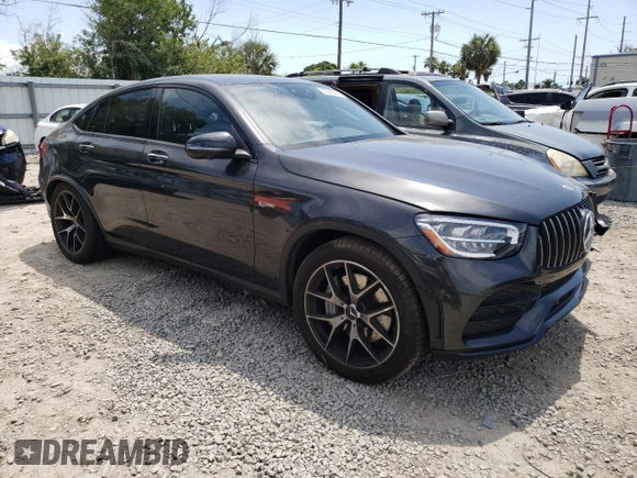 2021 Mercedes-Benz GLC with VIN W1N0J6EB0MF917896, listed as a Copart auction lot 56228614 with 32,147 mi miles and Salvage Title. Bid and sale history available at carsss.com. Image 4.