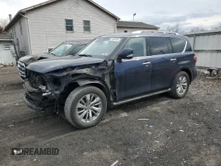 2017 Infiniti QX80 with VIN JN8AZ2NE4H9161151, listed as a Copart auction lot 44584545 with 141,659 mi miles and Salvage Title. Bid and sale history available at carsss.com. Image 1.