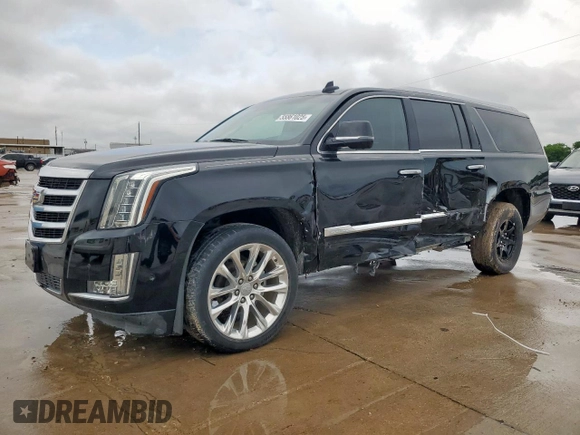 2019 Cadillac Escalade ESV Premium Luxury z VIN 1GYS3JKJXKR210075, wystawiony jako Copart lot #55861025 z przebiegiem 31 186 mil mil oraz Szkoda całkowita • Salvage title. Historia ofert i sprzedaży dostępna na DreamBid. Obrazek 1.