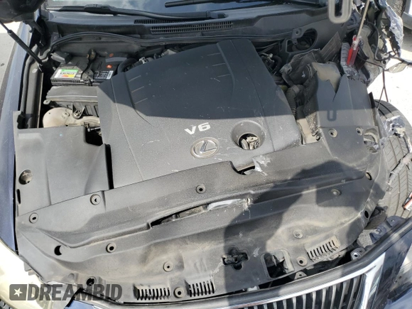 2010 Lexus IS 250 with VIN JTHBF5C21A5111287, listed as a Copart auction lot 53585745 with 158,516 mi miles and Salvage title. Bid and sale history available at DreamBid. Image 11.