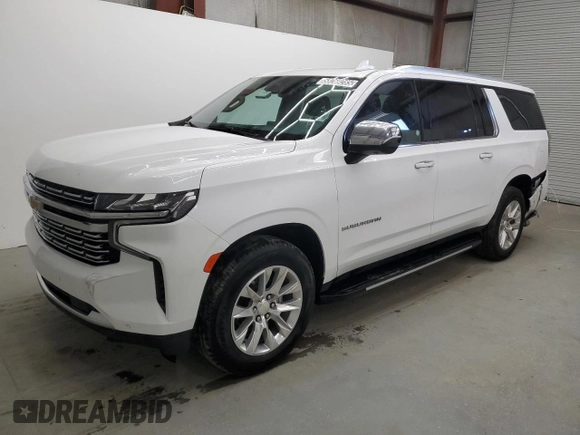 2023 Chevrolet Suburban Premier with VIN 1GNSCFKD1PR477696, listed as a Copart auction lot 53269285 with 47,272 mi miles and Clean title. Bid and sale history available at DreamBid. Image 1.