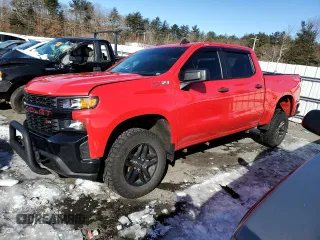 2021 Chevrolet Silverado 1500 Custom Trail Boss with VIN 1GCPYCEF6MZ187624, listed as a Copart auction lot 45992685 with 82,428 mi miles and Salvage Title. Bid and sale history available at DreamBid. Image 1.