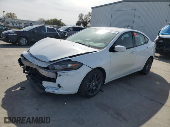 2016 Dodge Dart SE with VIN 1C3CDFAA9GD505151, listed as a Copart auction lot 49403155 with 129,527 mi miles and Salvage Title. Bid and sale history available at carsss.com. Image 1.