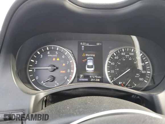 2019 Infiniti Q50 Luxe with VIN JN1EV7AR7KM557533, listed as a Copart auction lot 52172225 with 97,270 mi miles and Salvage title. Bid and sale history available at DreamBid. Image 9.