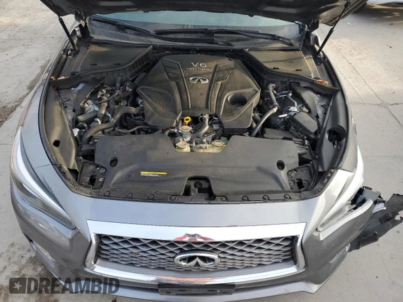 2020 Infiniti Q50 Luxe with VIN JN1EV7AR3LM255979, listed as a Copart auction lot 47680775 with 61,340 mi miles and Salvage title. Bid and sale history available at DreamBid. Image 11.