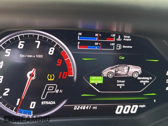 2019 Lamborghini Huracan z VIN ZHWUR2ZF0KLA11750, wystawiony jako Copart lot #54367815 z przebiegiem 24 641 mil mil oraz Tytuł czysty. Historia ofert i sprzedaży dostępna na DreamBid. Obrazek 8.