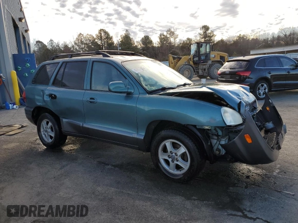 2003 Hyundai Santa Fe GLS with VIN KM8SC13D03U411184, listed as a Copart auction lot 46937505 with 185,227 mi miles and Salvage Title. Bid and sale history available at carsss.com. Image 4.