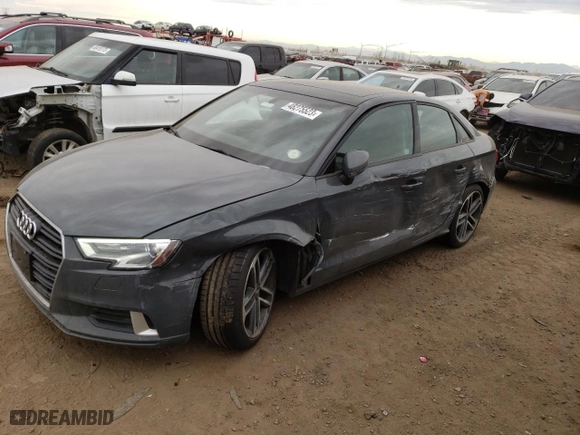 2018 Audi A3 Sedan Premium with VIN WAUB8GFF0J1018464, listed as a Copart auction lot 48275523 with 57,826 mi miles. Bid and sale history available at carsss.com. Image 1.