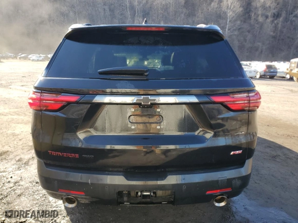2022 Chevrolet Traverse RS with VIN 1GNEVJKW3NJ130281, listed as a Copart auction lot 46628905 with 33,335 mi miles and Salvage Title. Bid and sale history available at carsss.com. Image 6.