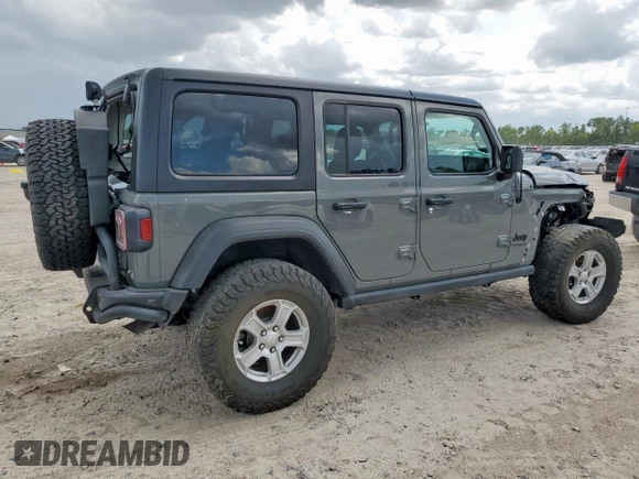 2022 Jeep Wrangler Unlimited Willys Sport with VIN 1C4HJXDMXNW158534, listed as a Copart auction lot 62179995 with 66,947 mi miles and Salvage title. Bid and sale history available at DreamBid. Image 3.