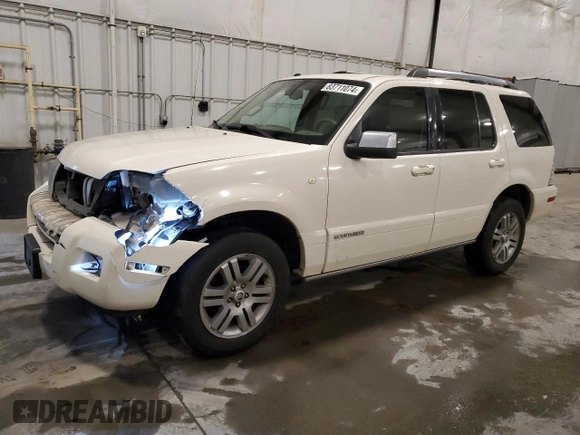 2008 Mercury Mountaineer Premier with VIN 4M2EU38838UJ01912, listed as a Copart auction lot 83711074 with 136,322 mi miles and Salvage Title. Bid and sale history available at carsss.com. Image 1.