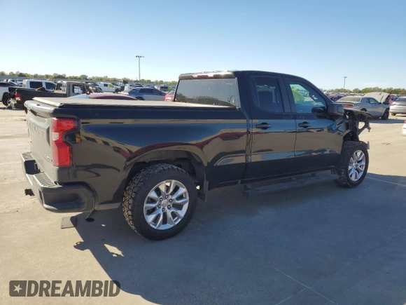 2020 Chevrolet Silverado 1500 Custom with VIN 1GCRWBEK5LZ370274, listed as a Copart auction lot 80630954 with 96,990 mi miles and Salvage Title. Bid and sale history available at carsss.com. Image 3.