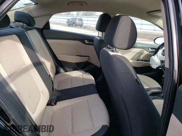 2022 Hyundai Accent SEL with VIN 3KPC24A64NE166750, listed as a Copart auction lot 39822123 with 10,520 mi miles. Bid and sale history available at carsss.com. Image 10.