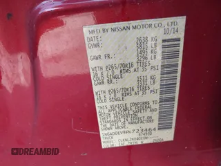 2015 Nissan Frontier SV with VIN 1N6AD0EV9FN723464, listed as a IAAI auction lot 42417665 with 231,032 mi miles and . Bid and sale history available at DreamBid. Image 9.