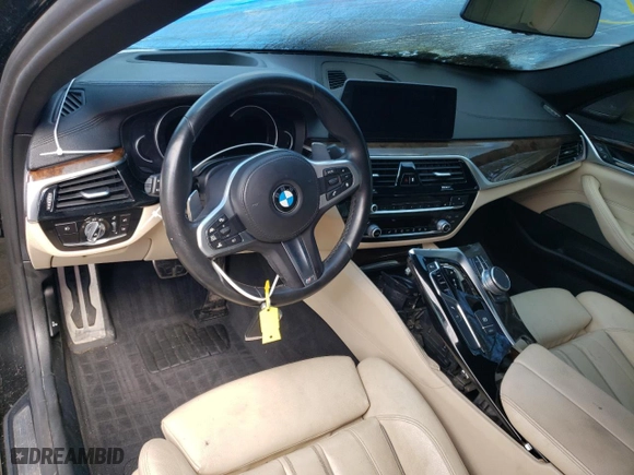 2017 BMW 5 Series 530i with VIN WBAJA5C36HG456105, listed as a Copart auction lot 47242245 with 0 mi miles and Salvage Title. Bid and sale history available at carsss.com. Image 8.