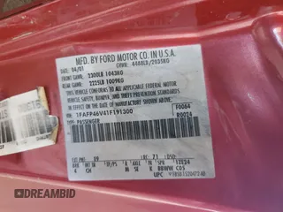 2001 Ford Mustang SVT Cobra z VIN 1FAFP46V41F191300, wystawiony jako Copart lot #66165345 z przebiegiem Nie podano mil oraz Czysty tytuł • Clean title. Historia ofert i sprzedaży dostępna na DreamBid. Obrazek 12.
