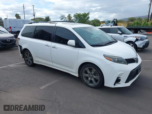 2019 Toyota Sienna SE with VIN 5TDXZ3DC0KS990321, listed as a IAAI auction lot 42281891 with 63,029 mi miles and . Bid and sale history available at DreamBid. Image 1.