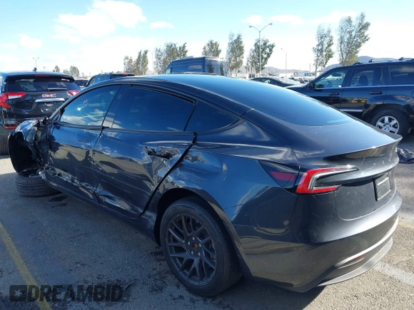 2024 Tesla Model 3 with VIN 5YJ3E1EA0RF718703, listed as a IAAI auction lot 41278243 with 6,504 mi miles. Bid and sale history available at carsss.com. Image 3.