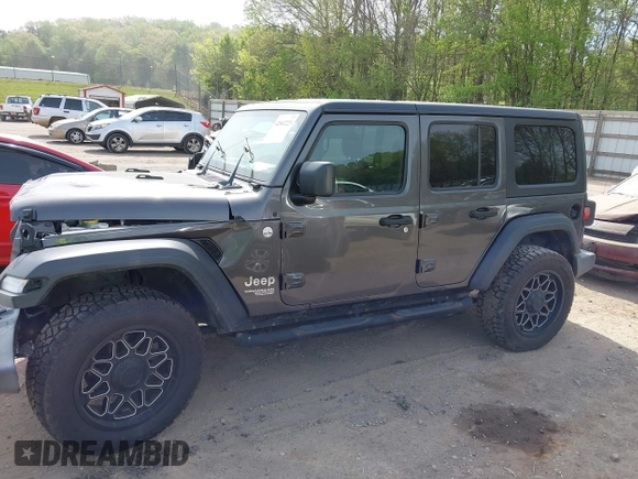2019 Jeep Wrangler Unlimited Sport S with VIN 1C4HJXDG2KW516571, listed as a IAAI auction lot 42043223 with 58,131 mi miles and . Bid and sale history available at DreamBid. Image 14.