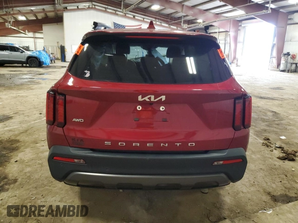 2022 Kia Sorento X-Line S with VIN 5XYRLDLC1NG085136, listed as a Copart auction lot 51804905 with 0 mi miles and Non Repairable. Bid and sale history available at carsss.com. Image 6.