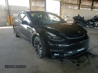 2021 Tesla Model 3 Performance with VIN 5YJ3E1EC0MF060360, listed as a Copart auction lot 43315195 with 28,726 mi miles and Salvage Title. Bid and sale history available at DreamBid. Image 10.
