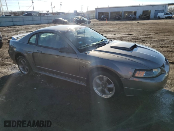 2002 Ford Mustang GT Deluxe with VIN 1FAFP42X02F222566, listed as a Copart auction lot 46365355 with 0 mi miles and Salvage Title. Bid and sale history available at carsss.com. Image 4.