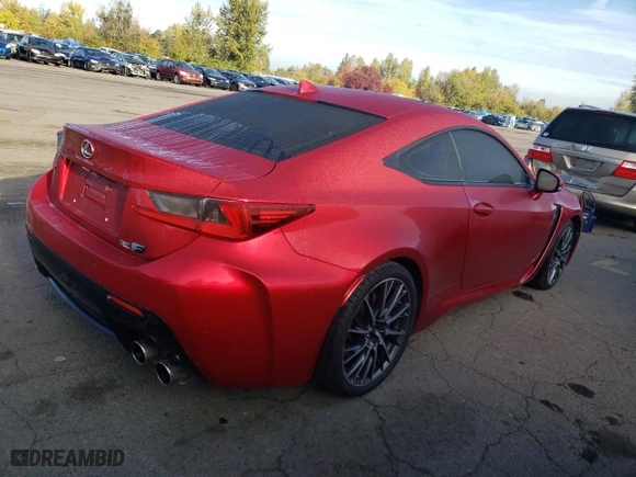 2015 Lexus RC F with VIN JTHHP5BC5F5003196, listed as a Copart auction lot 77601864 with 116,745 mi miles and Salvage Title. Bid and sale history available at carsss.com. Image 3.