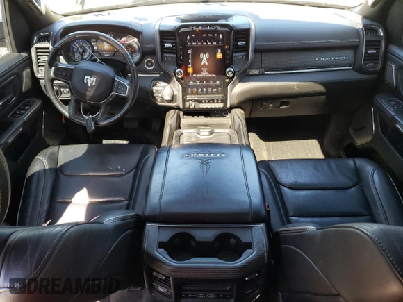2021 Ram 1500 Limited with VIN 1C6SRFPT4MN505203, listed as a Copart auction lot 54476585 with 43,097 mi miles and Salvage title. Bid and sale history available at DreamBid. Image 8.