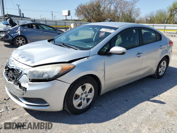 2015 Kia Forte LX with VIN KNAFK4A68F5348071, listed as a Copart auction lot 51964995 with 120,492 mi miles and Salvage Title. Bid and sale history available at carsss.com. Image 1.