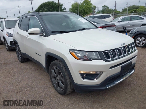 2018 Jeep Compass Limited z VIN 3C4NJDCBXJT100358, wystawiony jako IAAI lot #42107674 z przebiegiem 82 302 mil mil oraz . Historia ofert i sprzedaży dostępna na DreamBid. Obrazek 1.