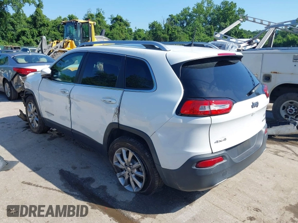 2016 Jeep Cherokee Limited with VIN 1C4PJMDB7GW122814, listed as a IAAI auction lot 42549356 with 132,886 mi miles and . Bid and sale history available at DreamBid. Image 3.