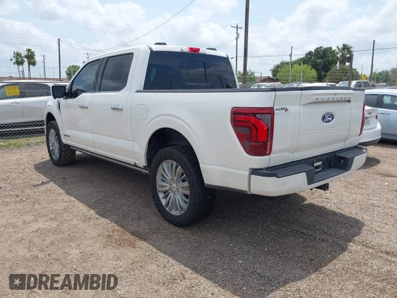 2024 Ford F-150 with VIN 1FTFW7LD1RFB88697, listed as a IAAI auction lot 42143029 with 6,996 mi miles and . Bid and sale history available at DreamBid. Image 3.