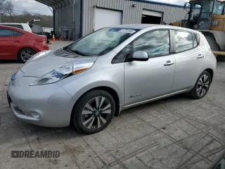 2016 Nissan LEAF S with VIN 1N4BZ0CP2GC314125, listed as a Copart auction lot 81280444 with 47,575 mi miles and Salvage Title. Bid and sale history available at carsss.com. Image 1.