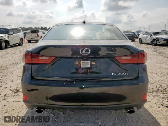 2016 Lexus IS 200t with VIN JTHBA1D22G5028725, listed as a Copart auction lot 57612325 with 85,552 mi miles and Salvage title. Bid and sale history available at DreamBid. Image 6.