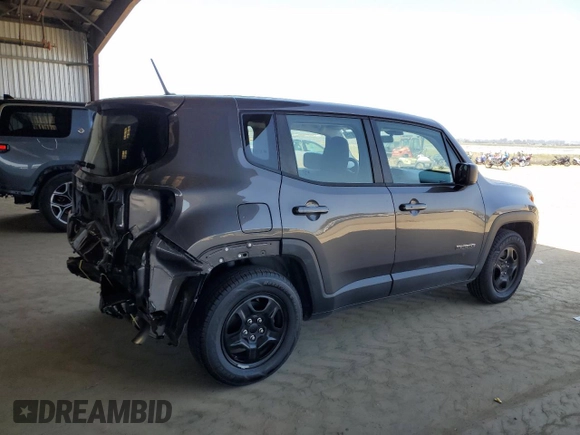 2016 Jeep Renegade Sport with VIN ZACCJAAT1GPD57779, listed as a Copart auction lot 55282815 with 45,506 mi miles and Salvage Title. Bid and sale history available at DreamBid. Image 3.