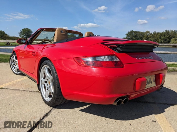 2006 Porsche 911 Carrera S with VIN WP0CB29996S768707, listed as a Copart auction lot 53760725 with 43,202 mi miles and Salvage Title. Bid and sale history available at carsss.com. Image 3.