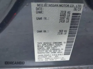 2020 Nissan Altima 2.5 SL with VIN 1N4BL4EW4LC101992, listed as a IAAI auction lot 41509486 with 58,982 mi miles. Bid and sale history available at carsss.com. Image 9.