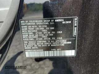 2019 Volkswagen Atlas SEL Premium z VIN 1V2NR2CA3KC603035, wystawiony jako Copart lot #60467885 z przebiegiem 97 303 mil mil oraz Szkoda całkowita • Salvage title. Historia ofert i sprzedaży dostępna na DreamBid. Obrazek 14.