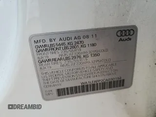 2012 Audi Q5 2.0T Premium Plus with VIN WA1LFAFP2CA030194, listed as a Copart auction lot 51419675 with 174,414 mi miles and Salvage Title. Bid and sale history available at carsss.com. Image 14.